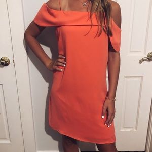fab’rik off the shoulder salmon dress S